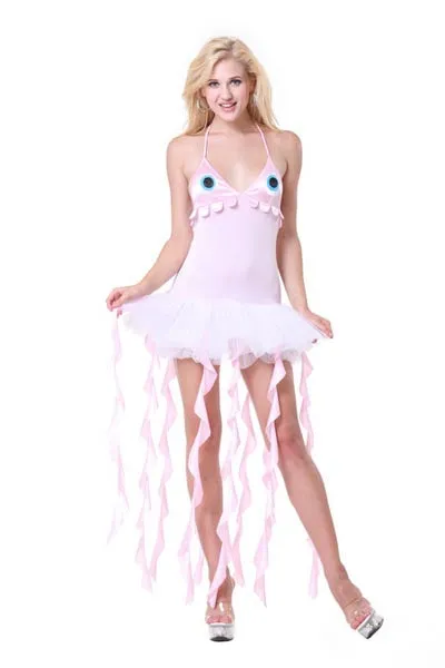Pretty Pink Halter Tutu Silk Ribbon Dancing Dress